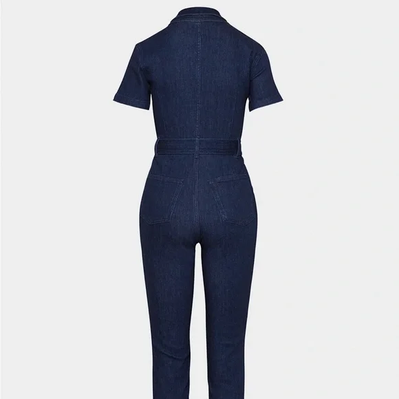 Aritzia TEN Denim Jumpsuit / Playsuit - BNWT - 4 - Dark Blue - Picture 2 of 11